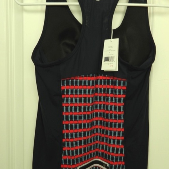 TORY BURCH SPORT Shelf-Bra Fitted Tank Top Sz S - Picture 2 of 3